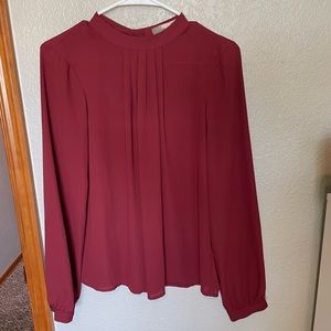 Burgundy studded blouse